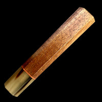 Custom Japanese Knife handle (wa handle) for 240mm - Straight grain Koa and marbled horn