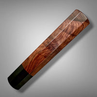 Custom Japanese Knife handle (wa handle) for 240-270 mm : Cocobolo burl and horn