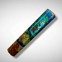 Custom Japanese Knife handle (wa handle) for 240-260 mm : Amboyna Burl hybrid - Earth and Ocean