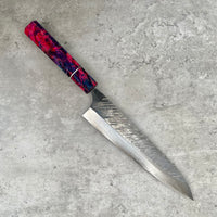 Custom Yu Kurosaki Fujin SG2 Hammered Gyuto 210 - Box elder burl