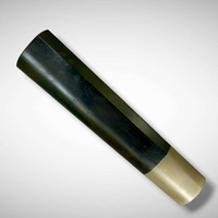 Custom Japanese Knife handle (wa handle) for 240-260mm : Ebony and blonde horn - Rokkaku Hanmaru