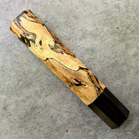 Custom Japanese Knife handle (wa handle) for 165-210mm : Spalted Tamarind and horn