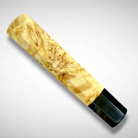 Japanese Knife handle (wa handle) for 240 mm : Canadian yellow cedar burl and buffalo horn