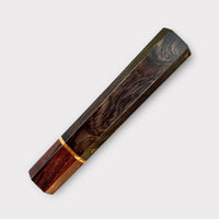 Custom Japanese Knife handle (wa handle) for 240-260mm : African Blackwood and Cocobolo