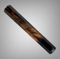 Japanese Knife handle (wa handle) for 240 mm : Turkish walnut, vintage poker chip and Buffalo horn