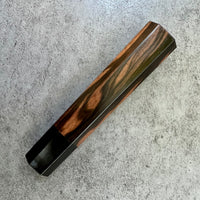 Custom Japanese Knife handle (wa handle) for 165-210mm : Figured Mun Ebony and Horn