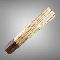 Custom Japanese Knife handle (wa handle) for 240-260 mm : Zebrawood and wenge