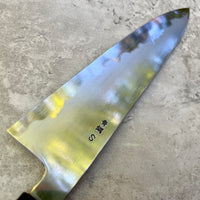 Yoshikazu Tanaka Aogami Super Damascus 240 Gyuto - Cocobolo and horn