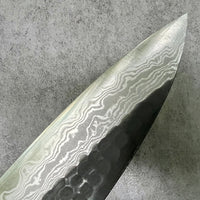 Custom Yamamoto Asai Aogami Super Kurouchi Tsuchime Ironclad 240 Gyuto - Dark Ironwood burl and vintage poker chip