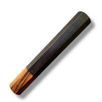 Custom Japanese Knife handle (wa handle) for 165-210 mm: CITES African Blackwood and desert ironwood