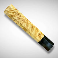 Japanese Knife handle (wa handle) for 240 mm : Canadian yellow cedar burl and buffalo horn
