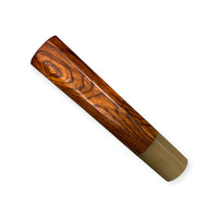 Custom Japanese Knife handle (wa handle) for 165-210 mm: Cocobolo and Blonde Horn (shield shape)
