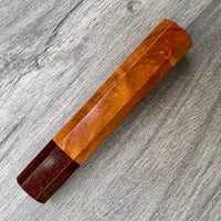 Custom Japanese Knife handle (wa handle) for 240mm - Oak burl and Katalox