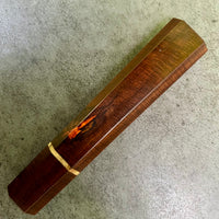 Custom Japanese Knife handle (wa handle) for 165-210mm : Micro-curl Siamese rosewood and hackberry