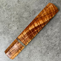 Japanese Knife handle (wa handle) for 240mm - Curly Hawaiian Koa with copper