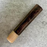 Japanese Knife handle (wa handle) for 240mm - African Blackwood and blonde