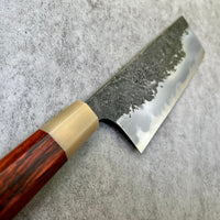 Custom Manaka Kisuke Iron Clad Aogami 1 Nakiri 175 mm - Cocobolo and blonde