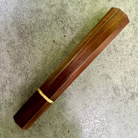 Custom Japanese Knife handle (wa handle) for 165-210mm : Micro-curl Siamese rosewood and hackberry