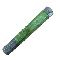 Custom Japanese Knife handle (wa handle) for 165-210mm : Dyed curly maple - Blue and green