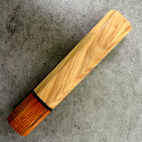 Custom Japanese Knife handle (wa handle) for 240mm - Wild olive and cocobolo with vintage poker chip