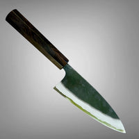 Custom Kyohei Shindo Iron clad Aogami Kurouchi Funyaki 135 mm - African Blackwood