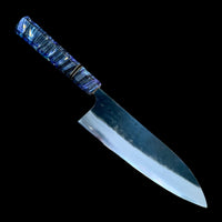 Custom Matsubara Ironclad Shirogami #1 Tall Gyuto 210mm - Box elder burl