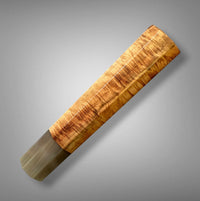 Custom Japanese Knife handle (wa handle) for 240-260mm : Curly blonde mahogany and blonde horn