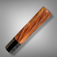 Custom Japanese Knife handle (wa handle) for 165-210 mm: Figured Siamese rosewood and horn
