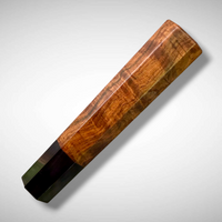 Custom Japanese Knife handle (wa handle) for 165-210 mm: Figured Siamese rosewood and buffalo horn