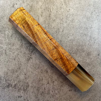 Custom Japanese Knife handle (wa handle) for 240-260 mm : Tasmanian Blackwood and marbled horn