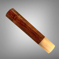 Japanese Knife handle (wa handle) for 240 mm : Honduran Rosewood and Blonde horn