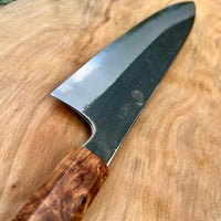 Sugi Tadokoro Tanaka Aogami Super Gyuto 240 Kurouchi Finish - Honduran Rosewood Burl