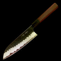 Custom Masakage Koishi AS Santoku - Kingwood and horn