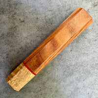 Custom Japanese Knife handle (wa handle) for 240mm - Pau Ferro and curly mango