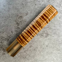 Custom Japanese Knife handle (wa handle) for 165-210mm - Koa and marbled horn