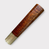 Custom Japanese Knife handle (wa handle) for 165-210mm : Curly western myall and blonde horn