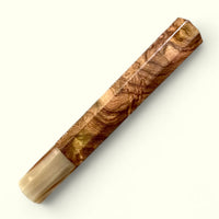 Custom Japanese Knife handle (wa handle) for 240mm - Turkish Walnut Burl and marbled horn