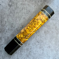 Custom Japanese Knife handle (wa handle) for 240mm - Chittum burl and horn