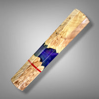 Custom Japanese Knife handle (wa handle) for 165-210 mm: Maple burl hybrid