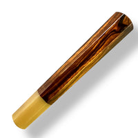 Custom Japanese Knife handle (wa handle) for 165-210 mm: Desert Ironwood and blonde