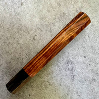 Custom Japanese Knife handle (wa handle) for 240mm - Desert Ironwood and horn