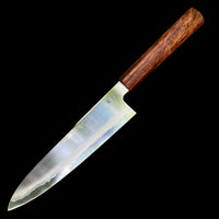 Custom Tetsujin Ukibasiage Ginsanko Gyuto 240 mm : D-shaped Cocobolo