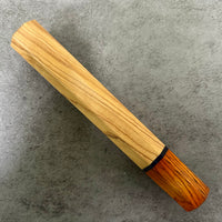 Custom Japanese Knife handle (wa handle) for 240mm - Wild olive and cocobolo with vintage poker chip