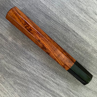 Custom Japanese Knife handle (wa handle) for 240mm - Snakewood (slight figure) and buffalo horn