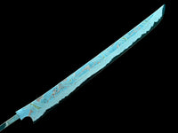 Nigara Dark Irodori B2 Rainbow Damascus Sakimaru Sujihiki 450mm : Blade Only
