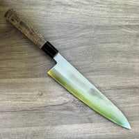 Shigeki Tanaka Ginsan Nishiiji Gyuto 240mm - Black Dyed Mango and horn