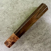 Custom Japanese Knife handle (wa handle) for 165-210mm : Ziricote and maple burl