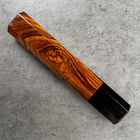 Custom Japanese Knife handle (wa handle) for 165-210mm - Desert Ironwood and horn