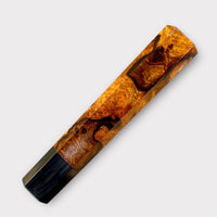 Custom Japanese Knife handle (wa handle) for 240 mm - Ironwood burl and horn