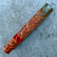 Custom Japanese Knife handle (wa handle) for 165-210mm - Double dyed maple burl